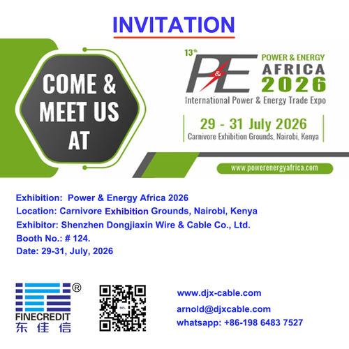 latest company news about Shenzhen DJX cable will participate in the Power & Energy Africa 2026 in Kenya