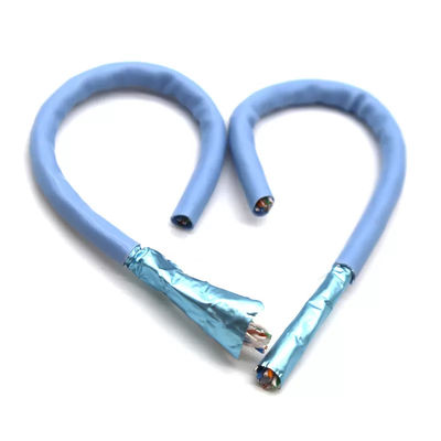 0.58mm FTP OFC Conductor CAT6A Network Cable HDPE Flexible PVC Sheath
