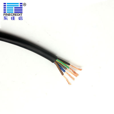 VDE CE Flexible Electric Wire , 318-Y / H05VV F 5×0.75 Sq PVC Sheathed Cable