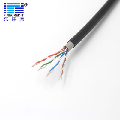 Good price Outdoor Copper Communication Cable , Black Cat5e Network Cable Cat 5e FTP/Cat 5e UTP online